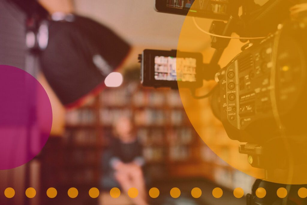 Behind the scenes of a news broadcast